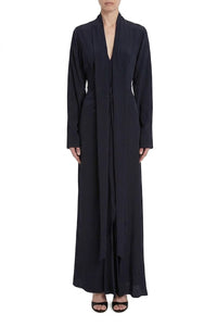 Tie Detail Gown - Navy