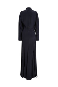 Tie Detail Gown - Navy