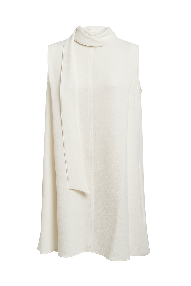 Sleeveless Mini Shift - Daisy White