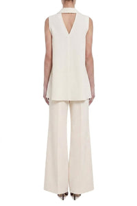 Wide Leg Trouser - Cream