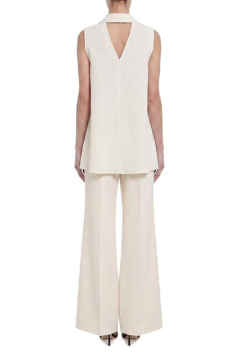 Wide Leg Trouser - Cream