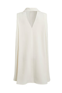 Sleeveless Mini Shift - Daisy White