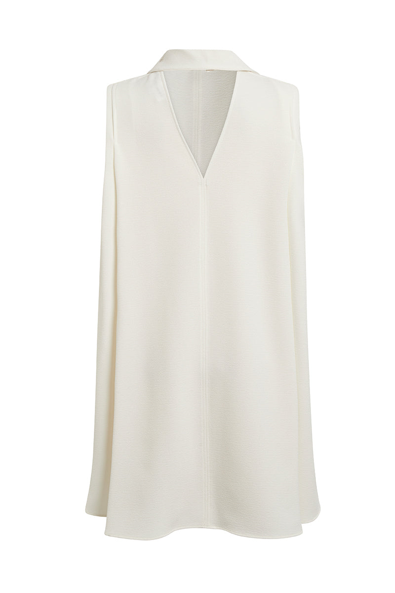 Sleeveless Mini Shift - Daisy White