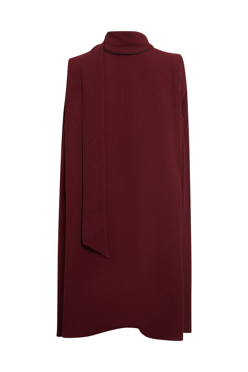 Sleeveless Mini Shift - Iron Red