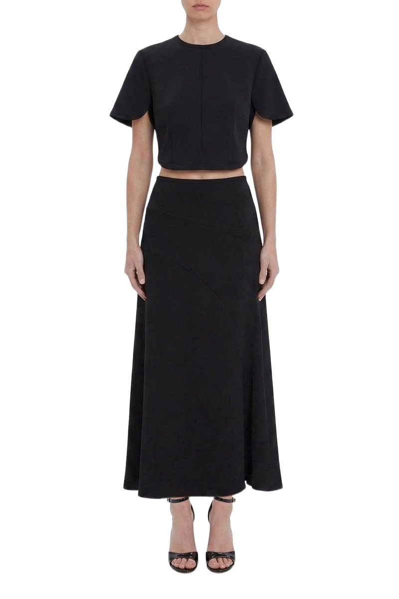 Spiral Seam Skirt - Black