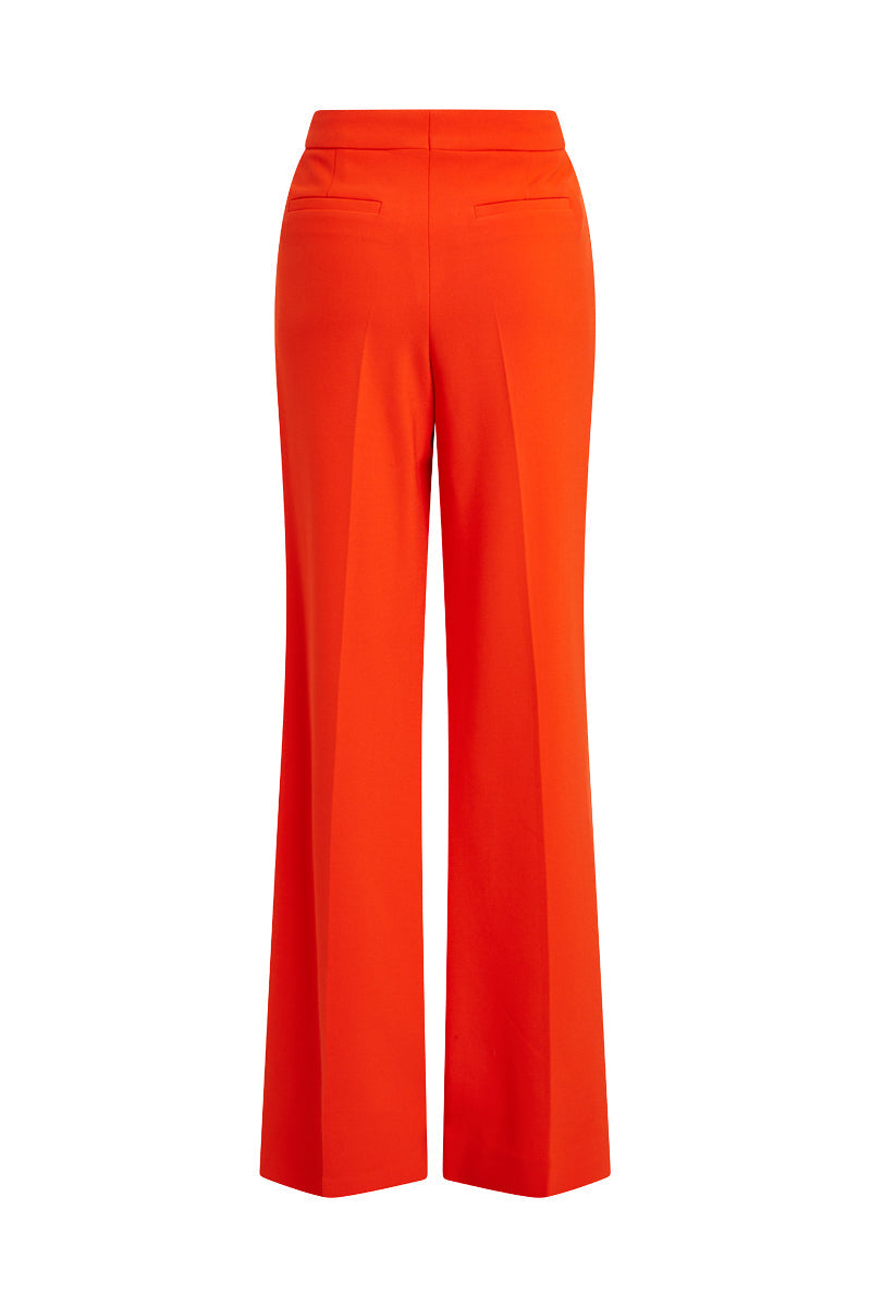 Wide Leg Trouser - Flame Red