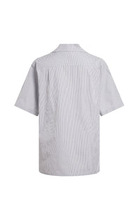 Short Sleeve Pyjama Shirt - White/Navy