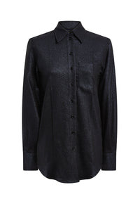 Pointed Collar Shirt - Navy/Black