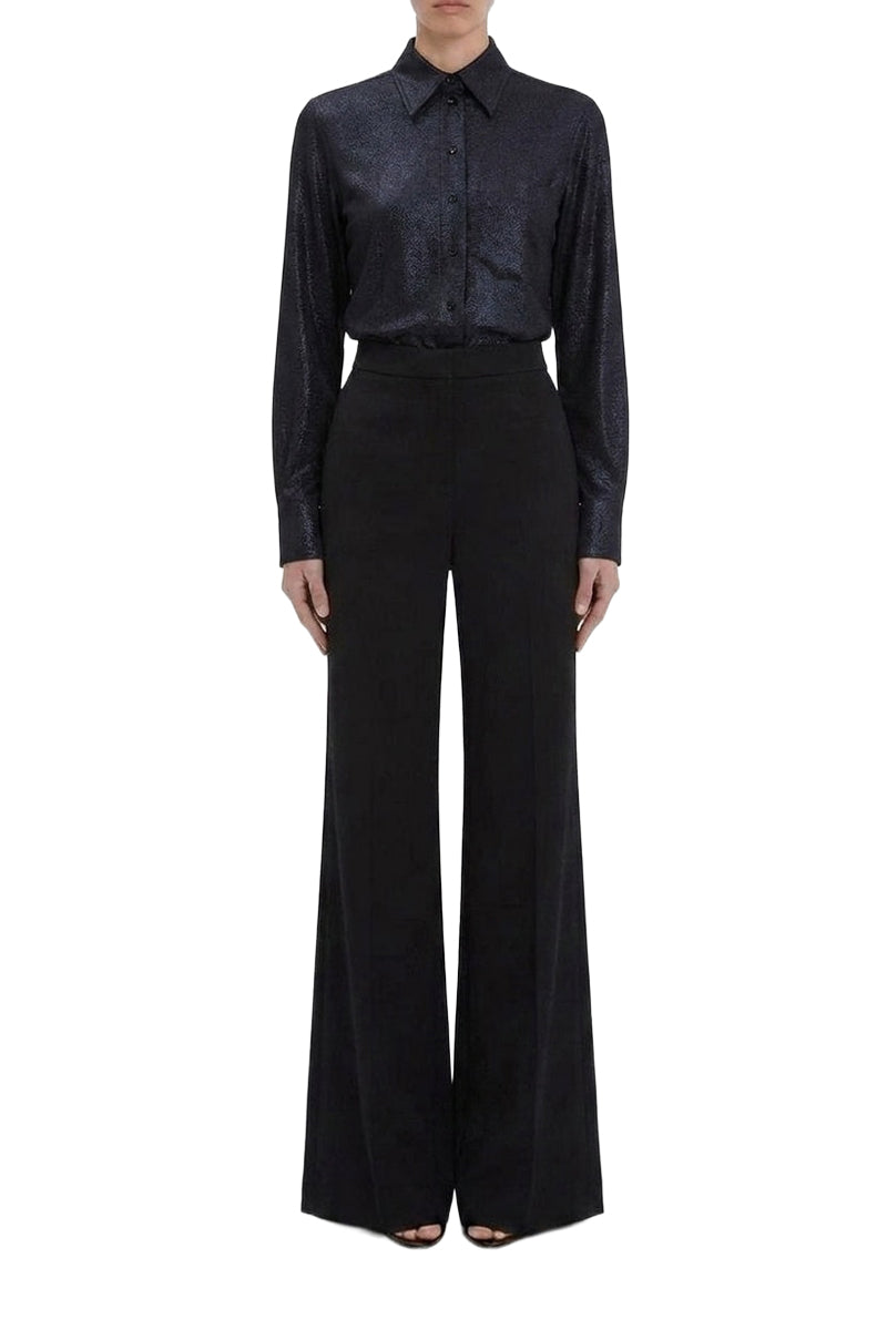 Pointed Collar Shirt - Navy/Black