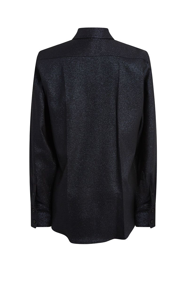 Pointed Collar Shirt - Navy/Black
