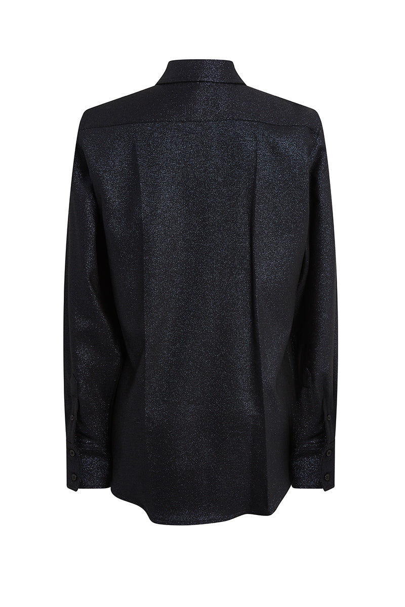 Pointed Collar Shirt - Navy/Black
