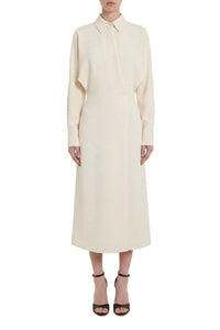 Wrap Front Dress - Cream