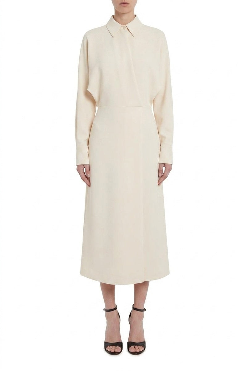 Wrap Front Dress - Cream