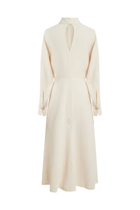Wrap Front Dress - Cream