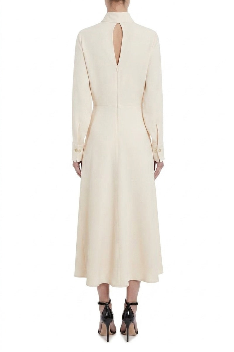 Wrap Front Dress - Cream