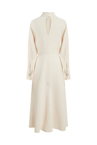 Wrap Front Dress - Cream
