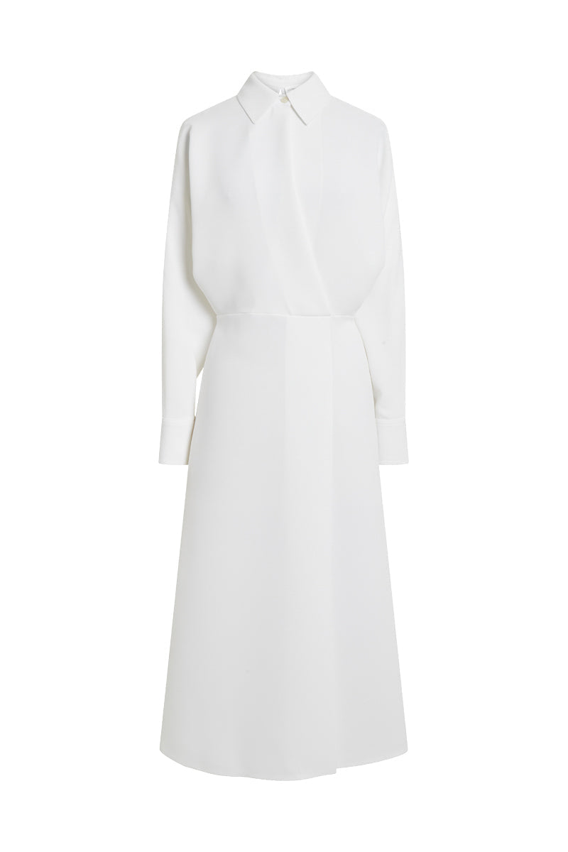 Wrap Front Dress - White