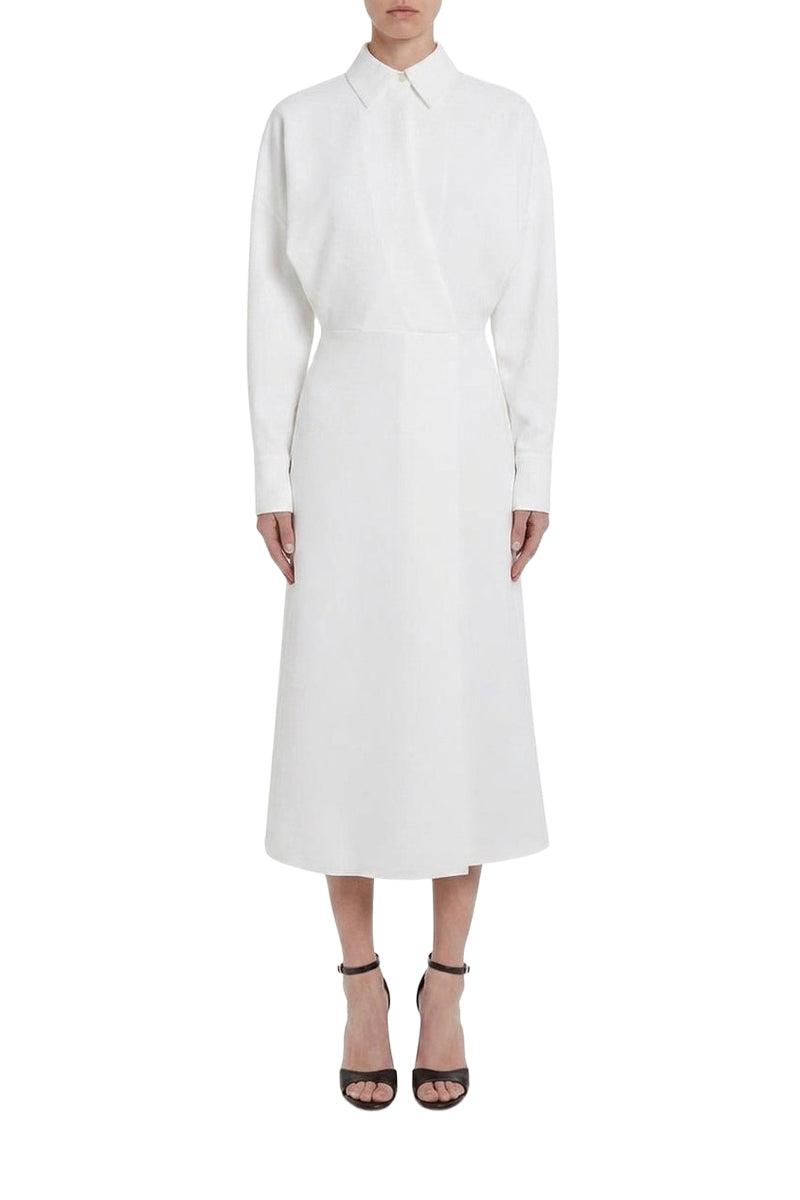 Wrap Front Dress - White