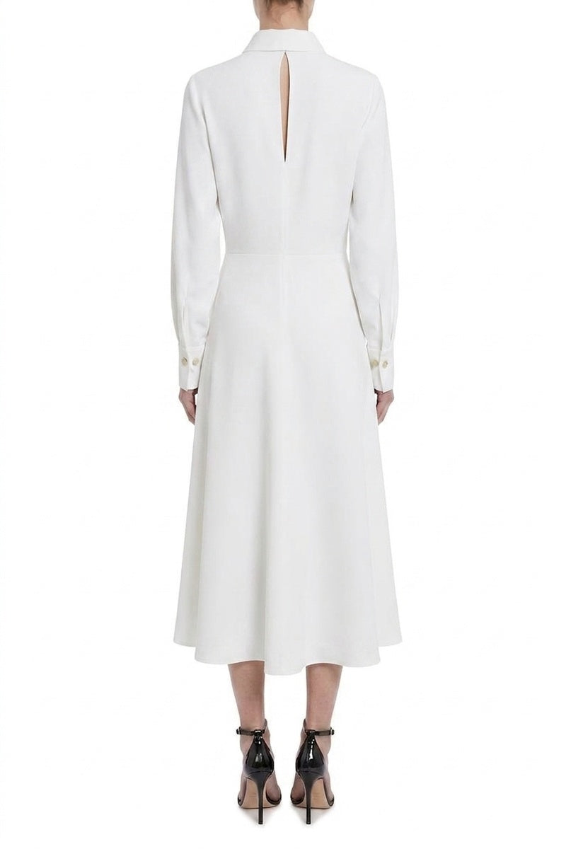 Wrap Front Dress - White