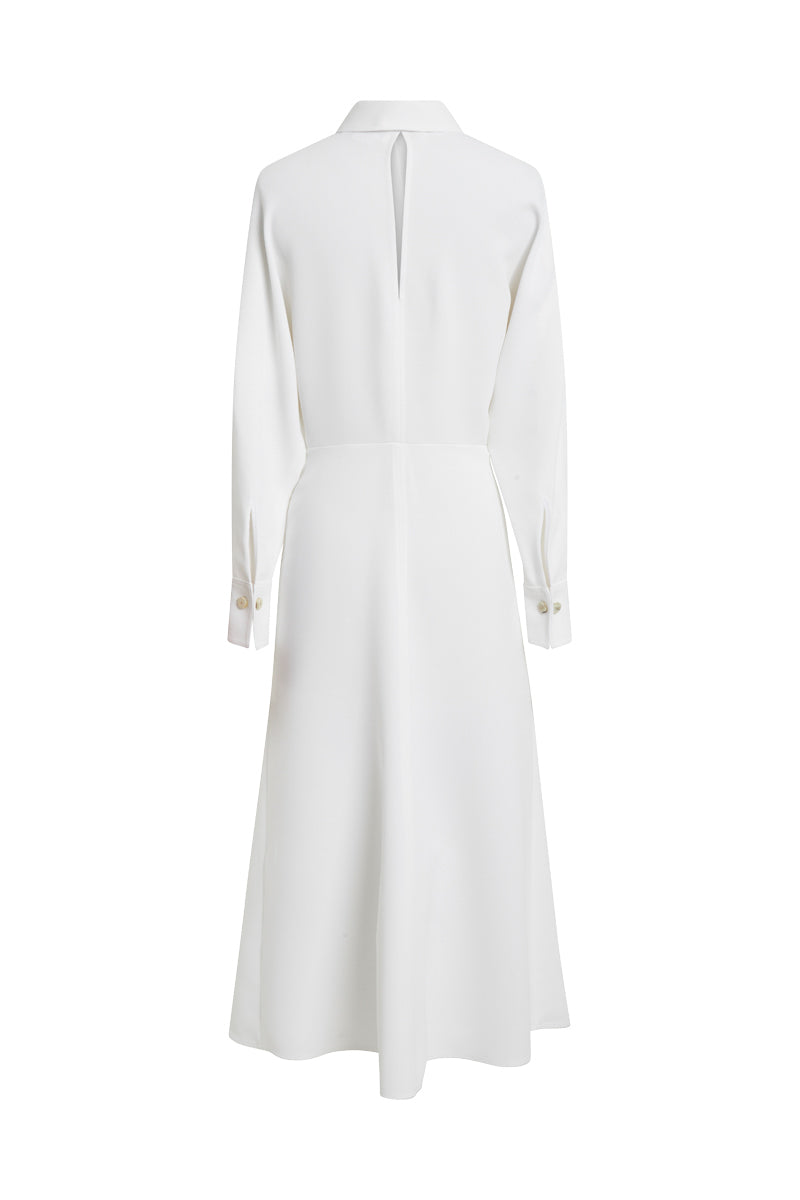 Wrap Front Dress - White