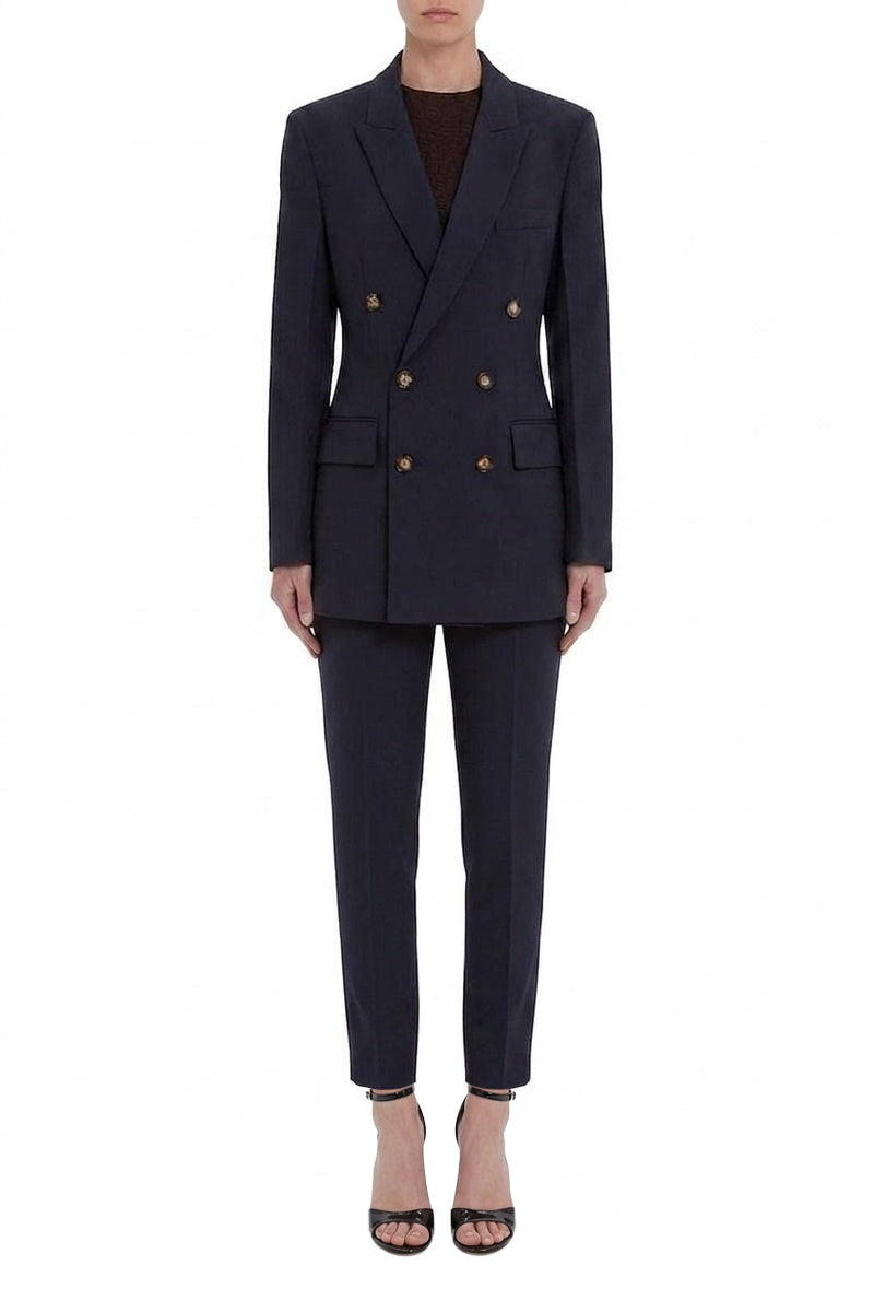 Slim Double Breasted Jacket - Midnight