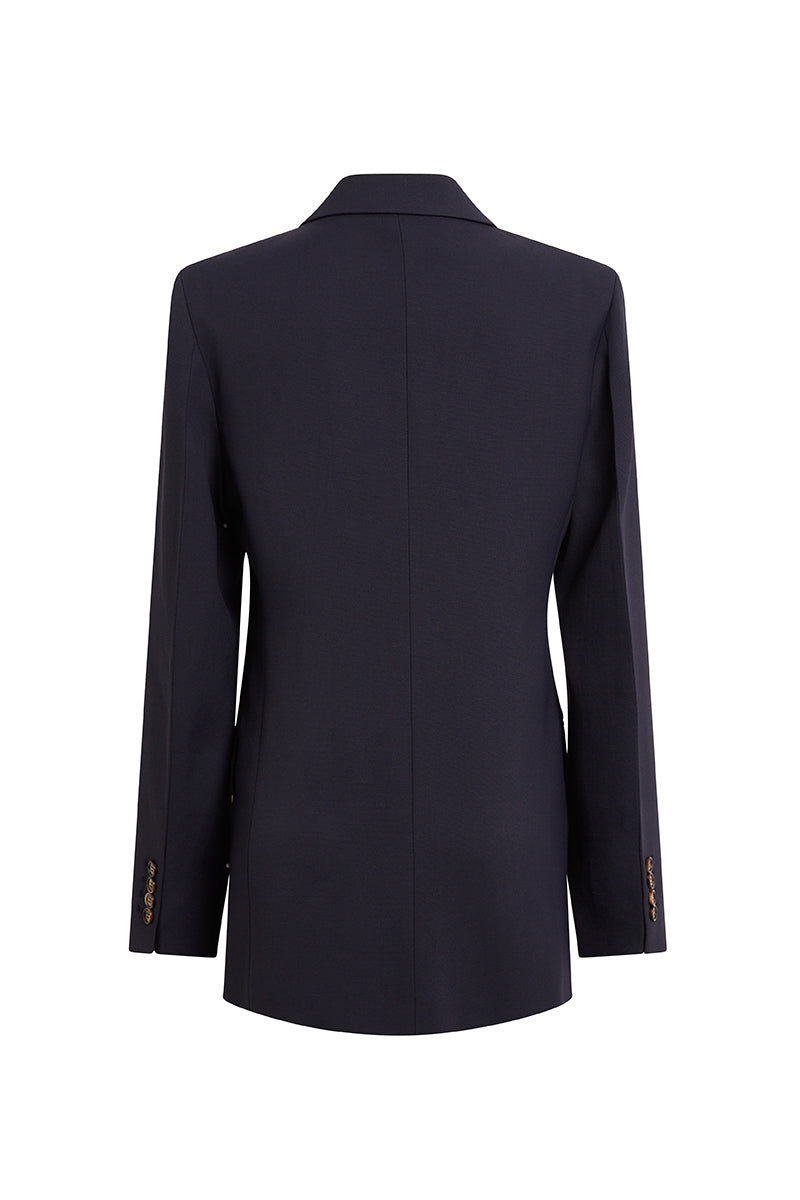 Slim Double Breasted Jacket - Midnight
