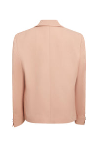 Cropped Double Breasted Jacket - Peach