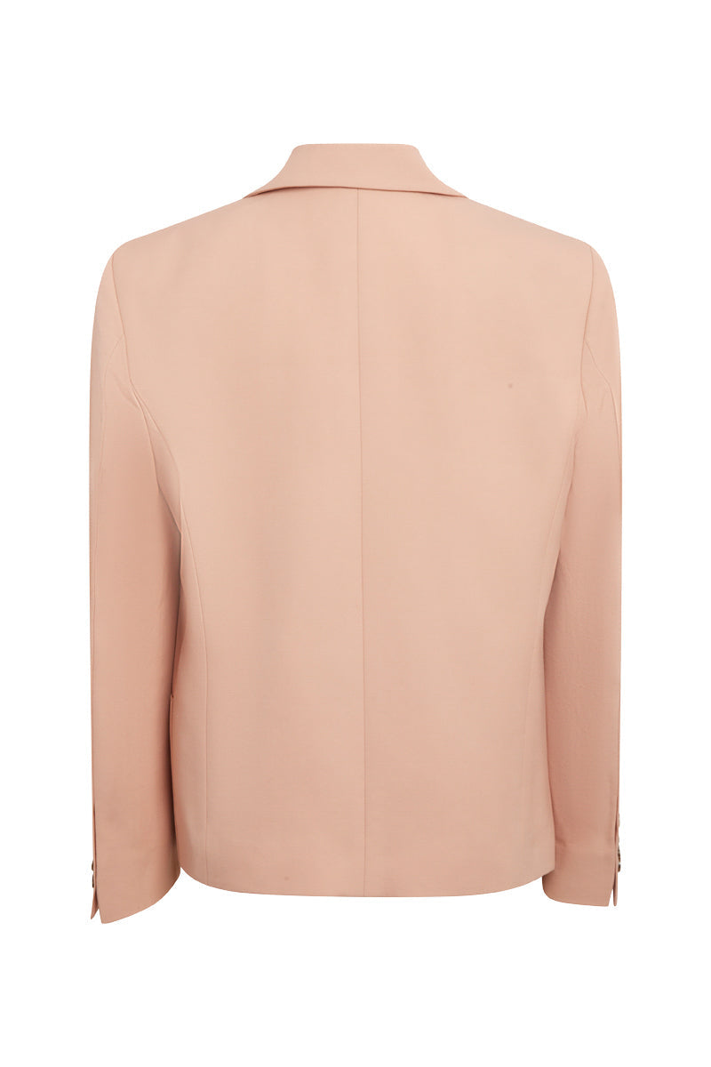 Cropped Double Breasted Jacket - Peach