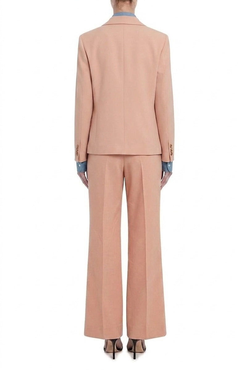 Cropped Double Breasted Jacket - Peach