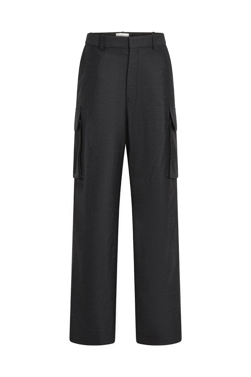 Relaxed Cargo Trouser - Grey Melange