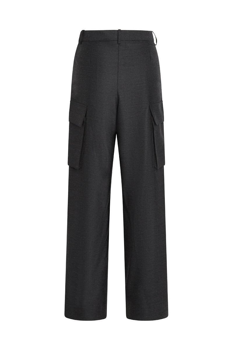 Relaxed Cargo Trouser - Grey Melange