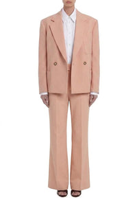Cropped Double Breasted Jacket - Peach