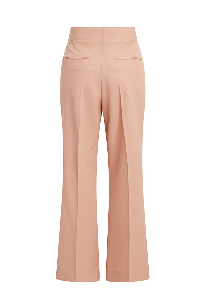 70S Cropped Flare - Peach