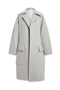 Cocoon Wrap Coat - Slate/Ivory