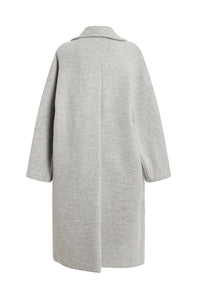 Cocoon Wrap Coat - Slate/Ivory