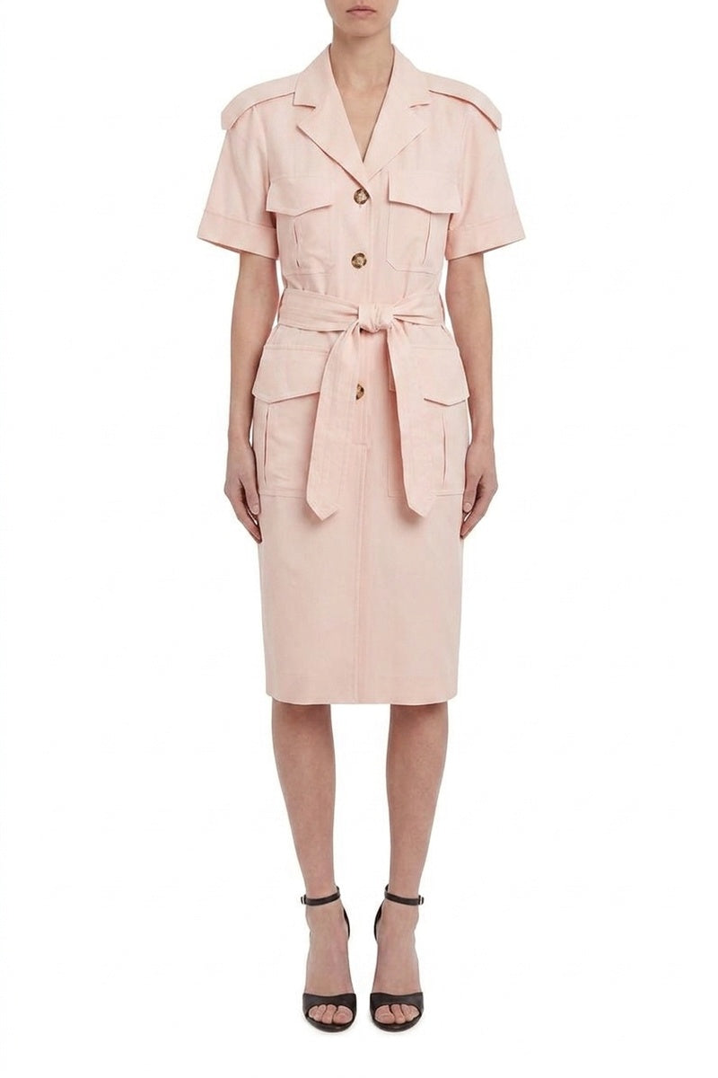 Utility Shirt Dress - Pearl