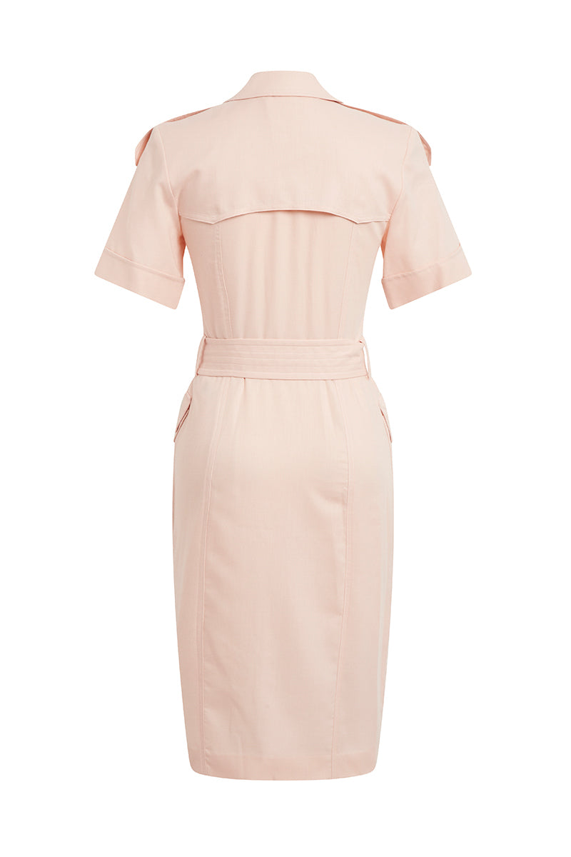 Utility Shirt Dress - Pearl