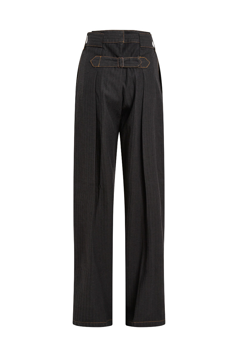 Cargo Jean - Black Herringbone