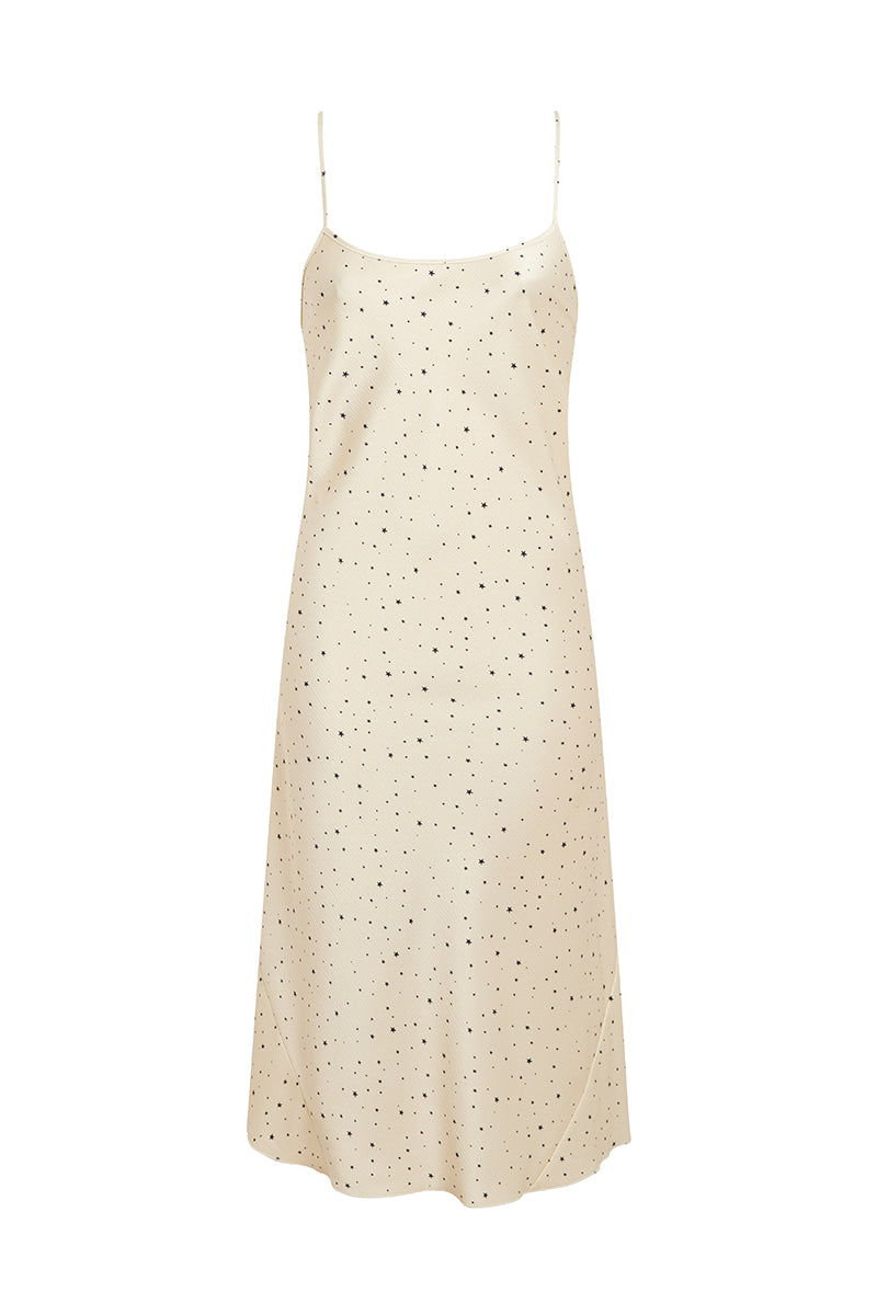 Cami Midi Length - Aged Ivory/Black