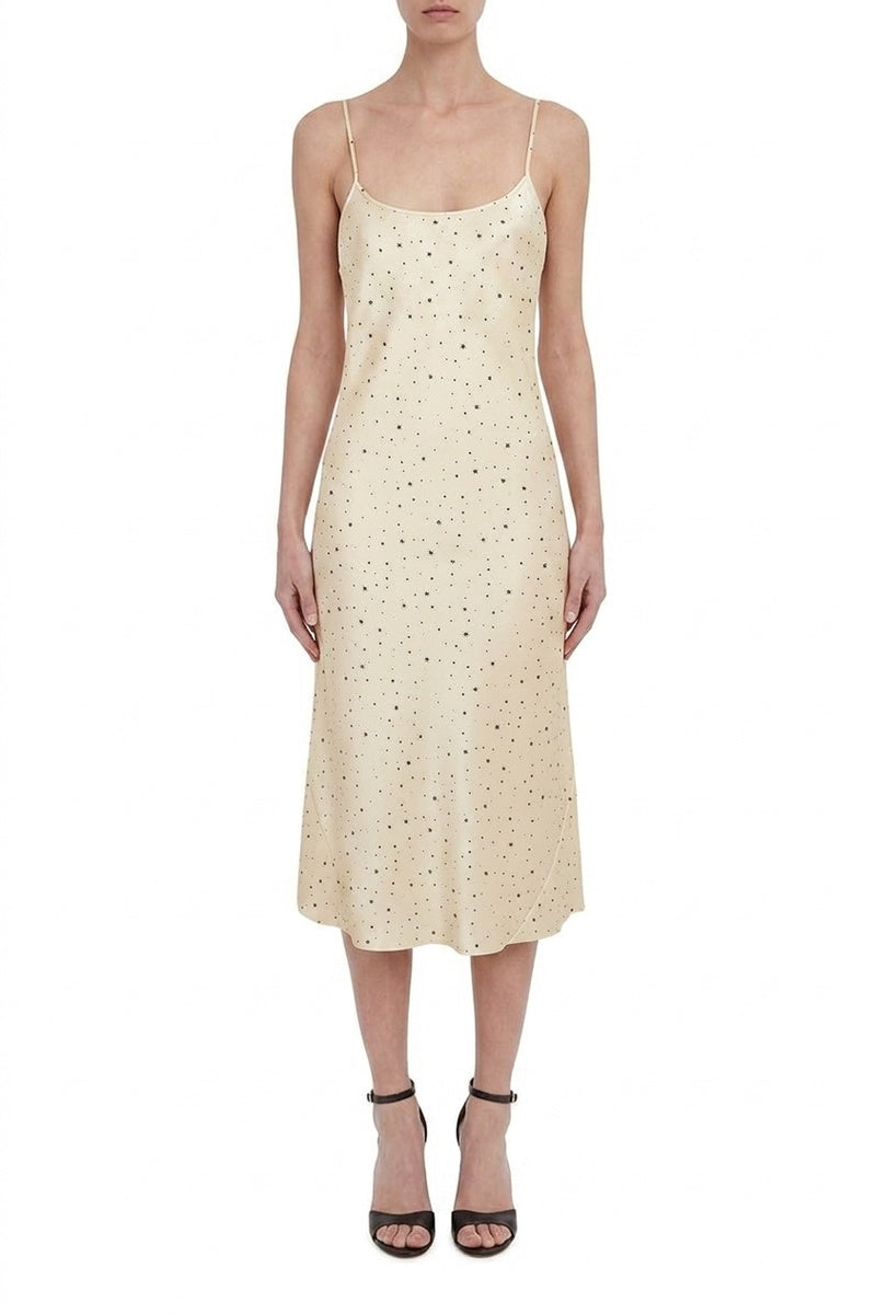 Cami Midi Length - Aged Ivory/Black