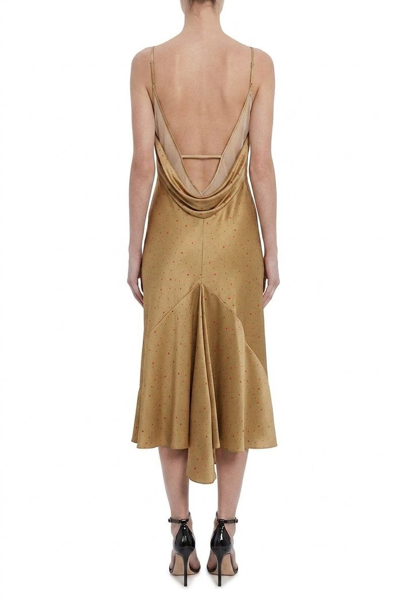 Cami Midi Length - Sandstone/Satsuma Red