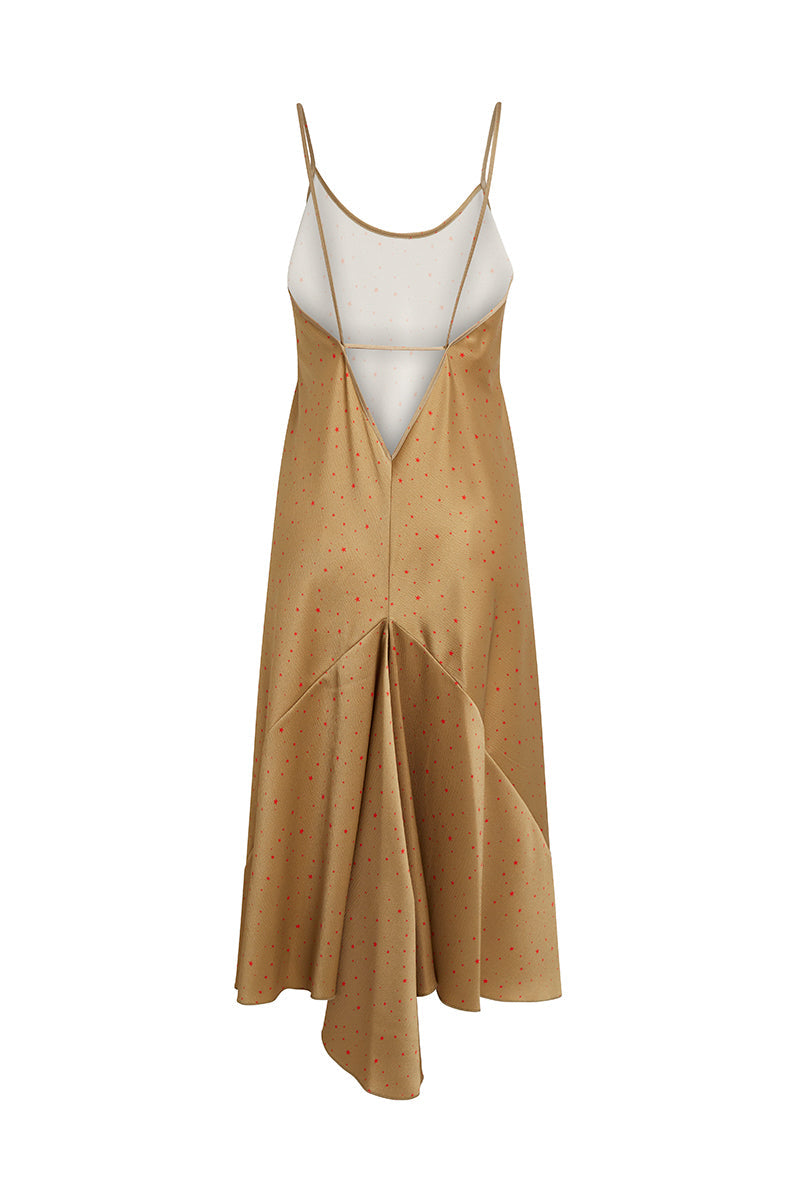 Cami Midi Length - Sandstone/Satsuma Red