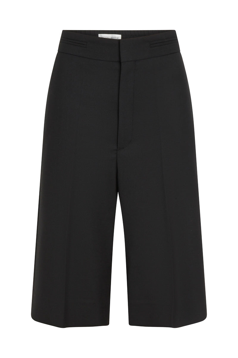 Waistband Detailed Tailored Short - Black
