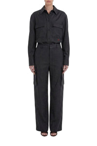Relaxed Cargo Trouser - Grey Melange