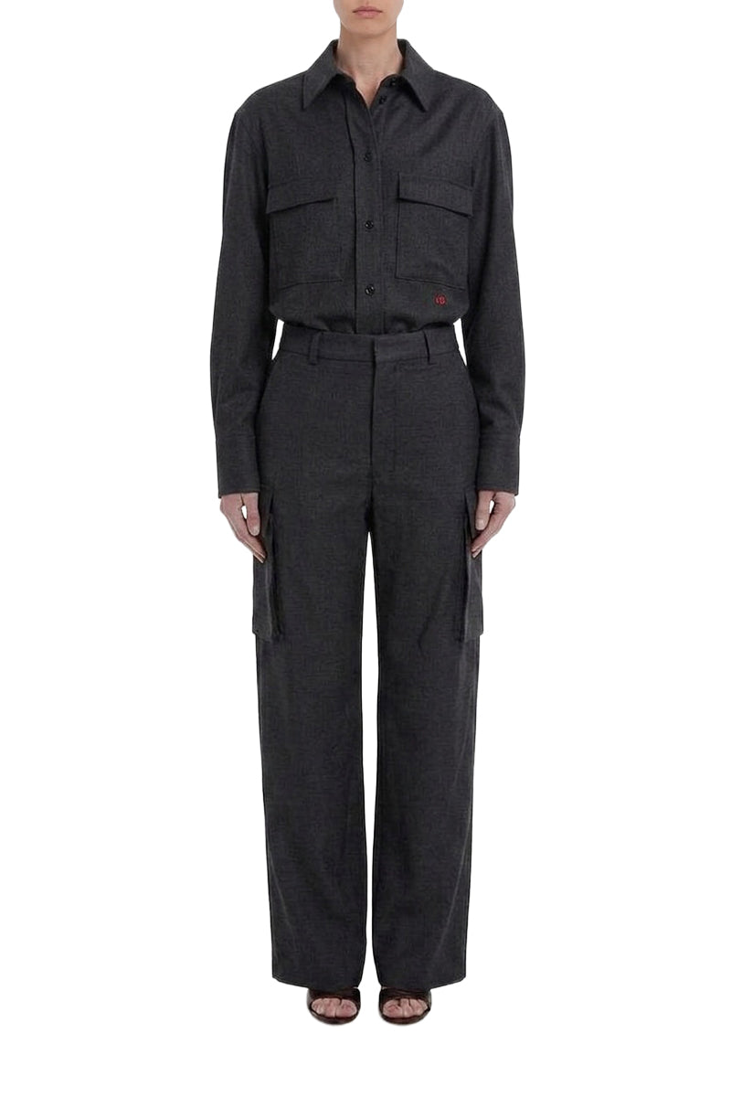 Relaxed Cargo Trouser - Grey Melange