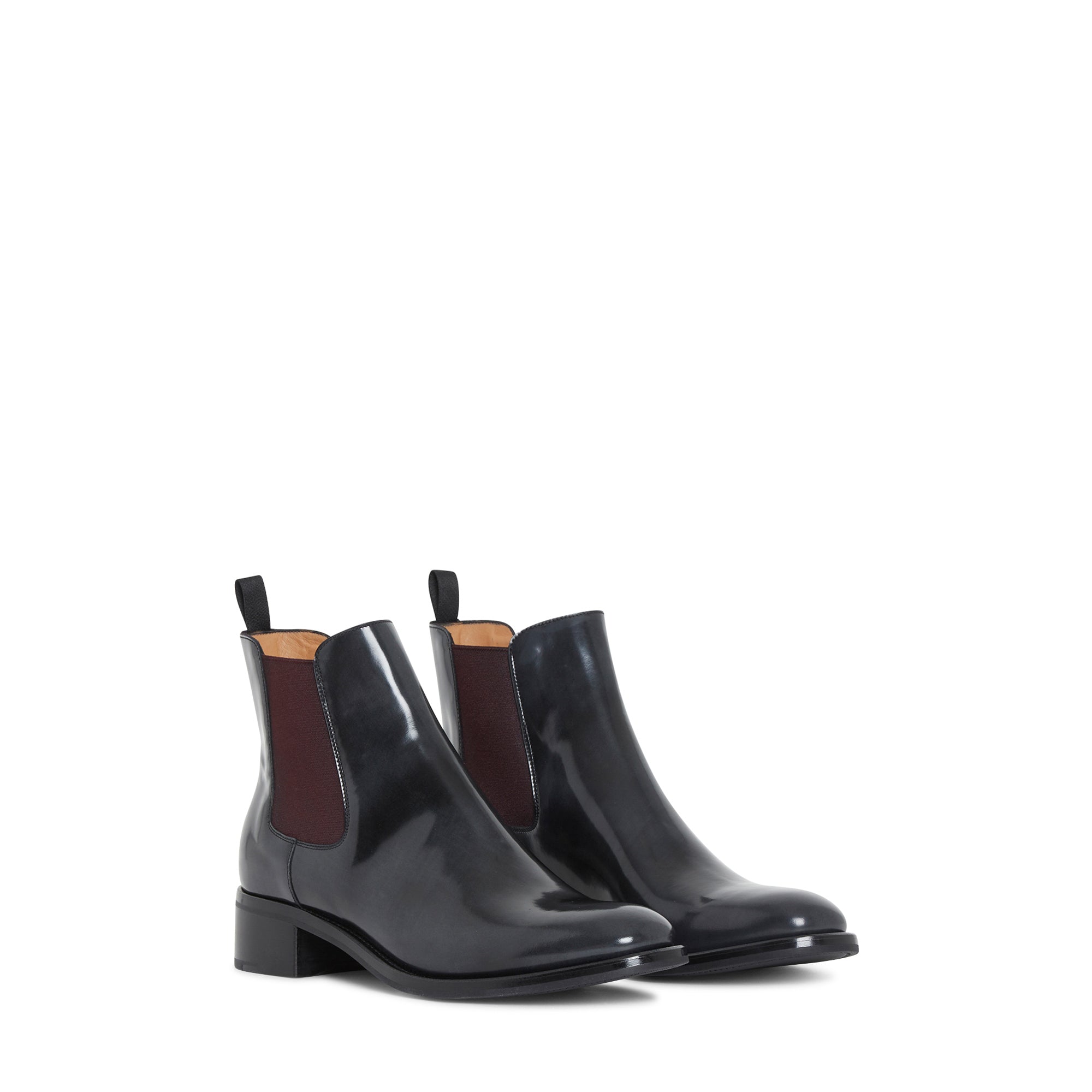 Monmouth Heeled Boots - Smoked Asphalt