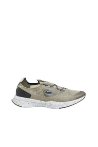 Sneakers à lacets en tissu - Khaki & Off White