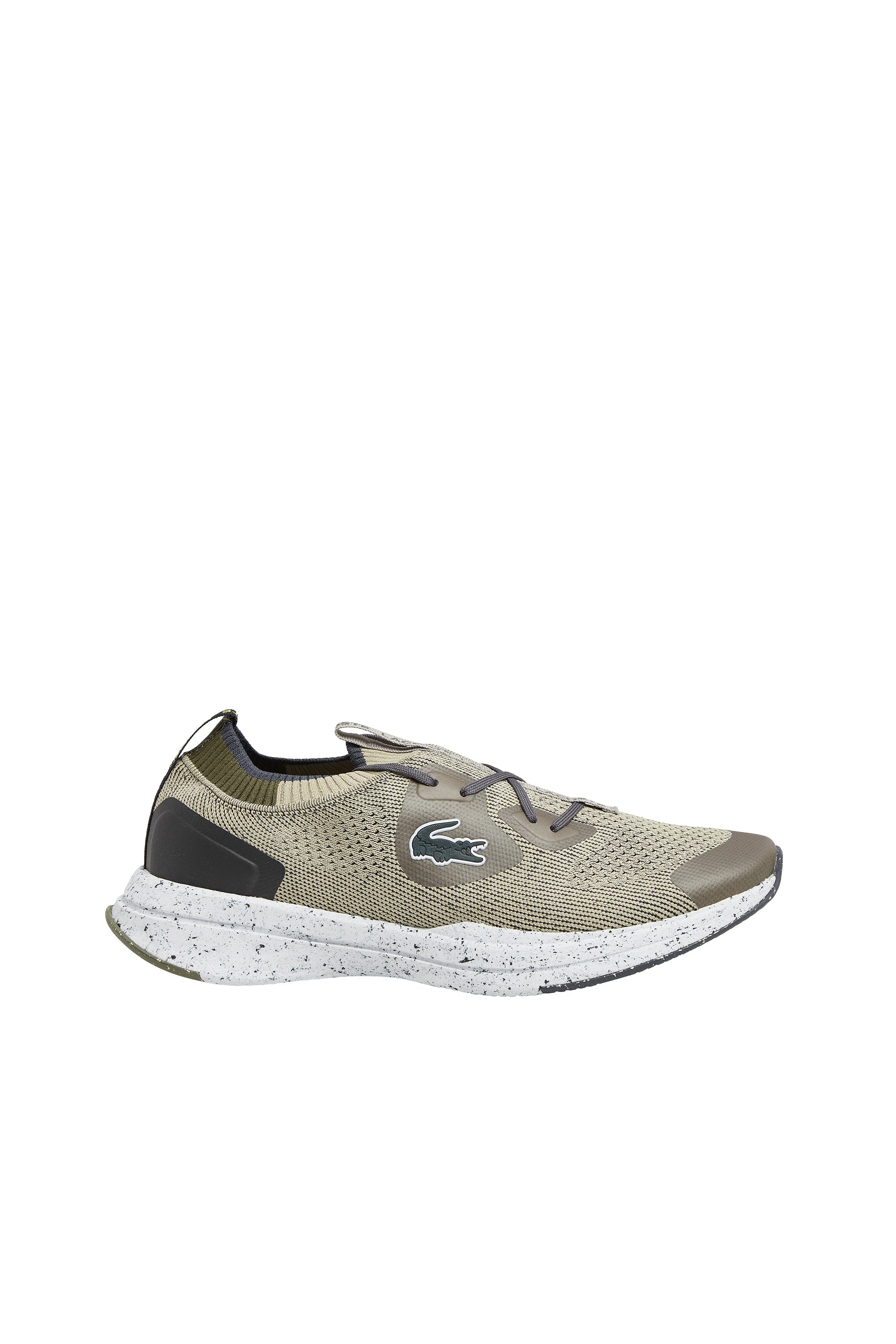 Sneakers à lacets en tissu - Khaki & Off White