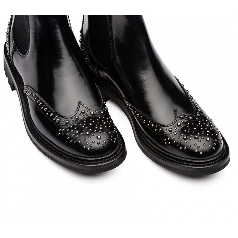 Aura studded boots - Smoked Black