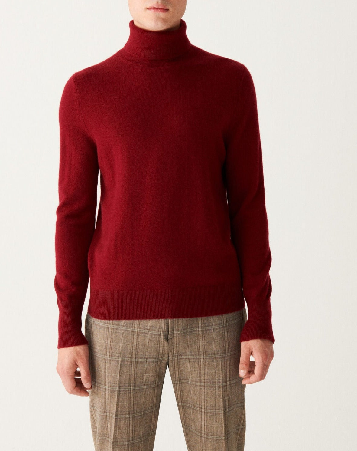Classic cashmere turtleneck jumper - Tourterelle
